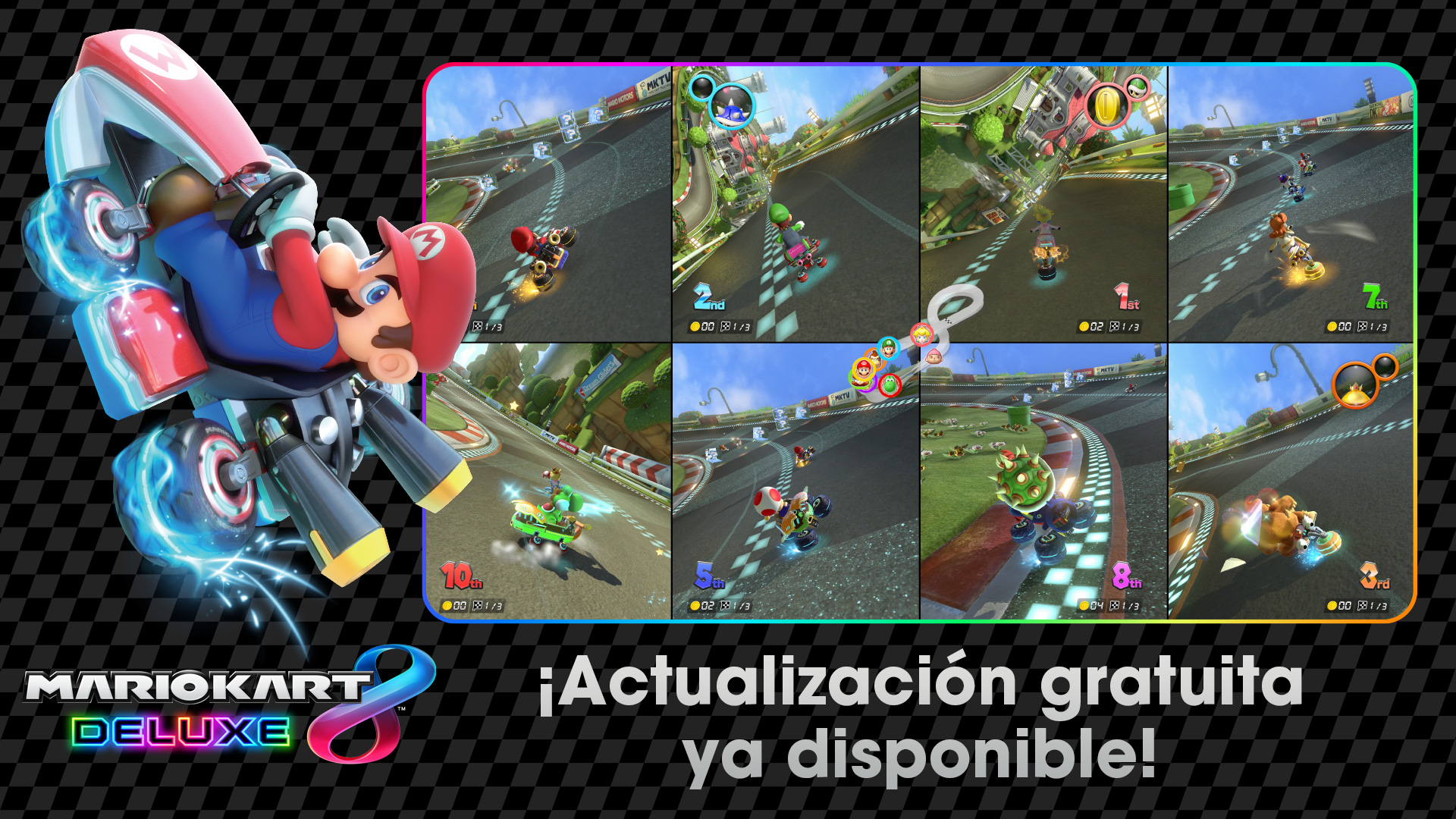 Mario Kart 8 Deluxe se actualiza gratis en Switch 2